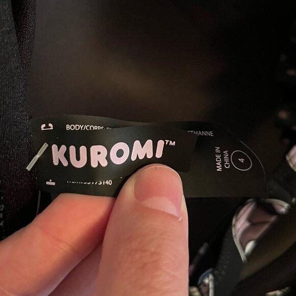 Hot Topic Size 4xl Kuromi Heart Gem Ruffle Swim TOP - Picture 7 of 8